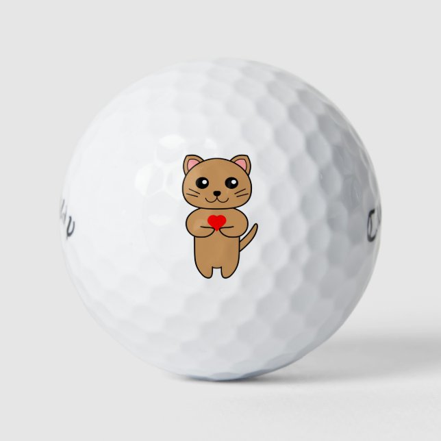Pelotas De Golf Amor Purrrfecto (Anverso)