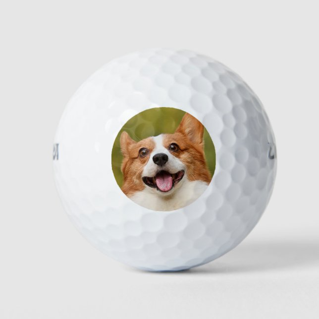 Pelotas De Golf Añadir foto de perro personalizada (Anverso)