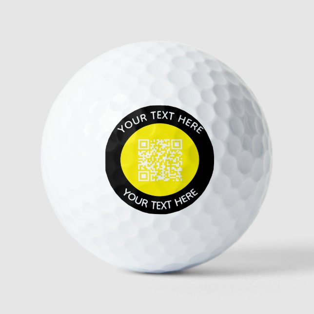 Pelotas De Golf Añadir su propio código QR redondo Exploración mín (Anverso)