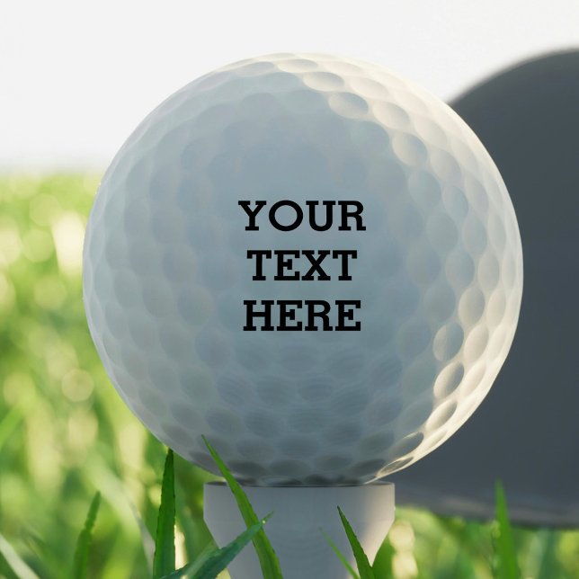 Pelotas De Golf Añadir su propio texto Personalizado aquí negro y  (Subido por el creador)