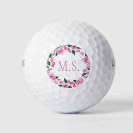 Pelotas De Golf AÑADIR SUS INICIALES/Wreath floral