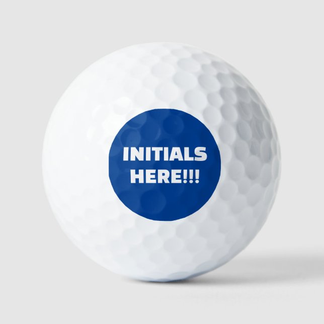 Pelotas De Golf AÑADIR SUS PROPIAS INICIALES personalizados de bol (Anverso)
