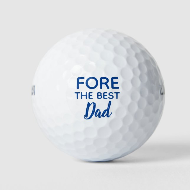 Pelotas De Golf Analizar el mejor día del padre azul de papá (Anverso)