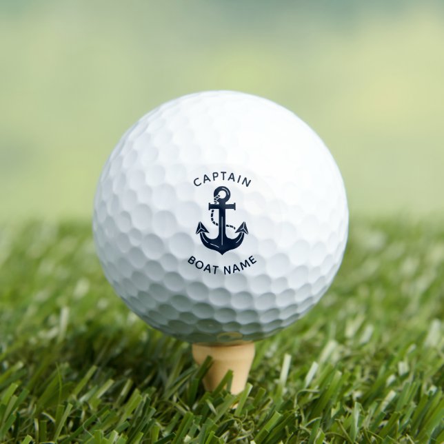 Pelotas De Golf Ancla de barco azul marino náutico (Camiseta in situ)