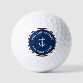 Pelotas De Golf Anclaje de nombre de barco