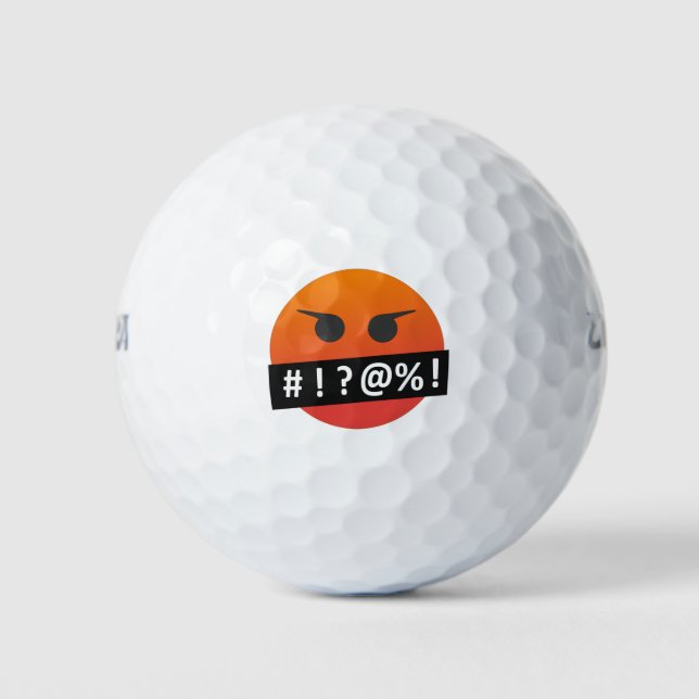 Pelotas De Golf Angry Face Emoji (Anverso)