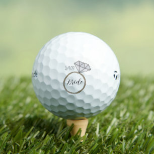 Pelotas De Golf Anillo de Diamante de Boda Personalizado Novia 