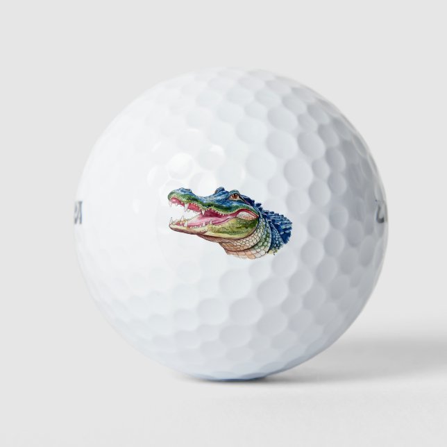 Pelotas De Golf Animal de Cocodrilo-Caimán de Moda (Anverso)