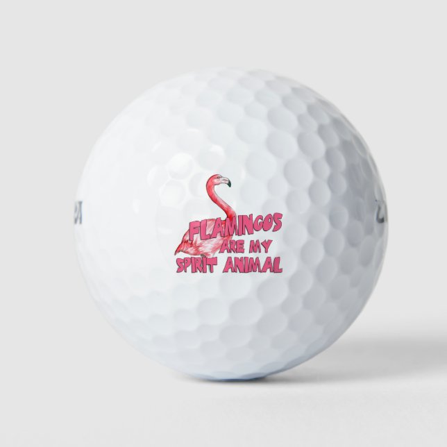 Pelotas De Golf Animal de flamenco (Anverso)