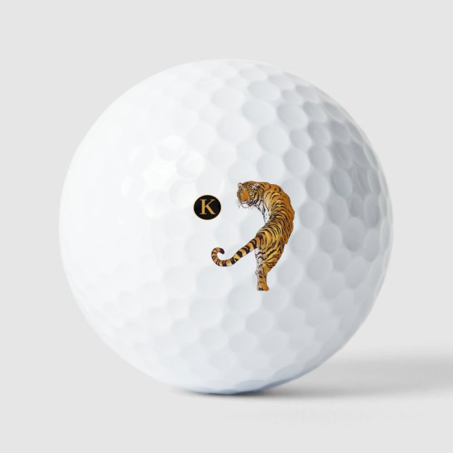 Pelotas De Golf Animal salvaje Monograma Personalizado (Anverso)