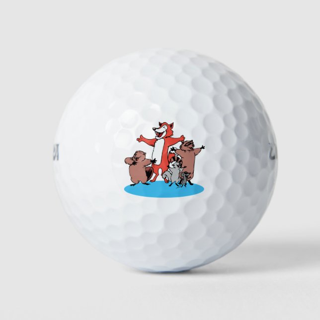 Pelotas De Golf Animales (Anverso)