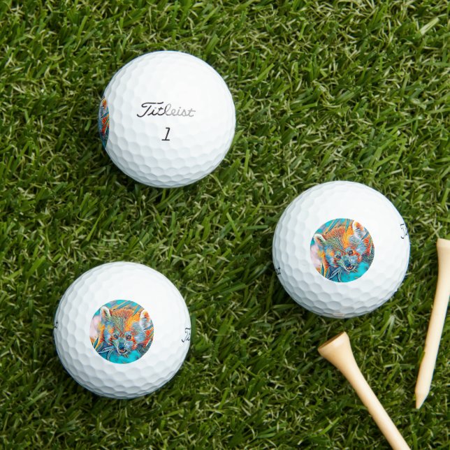 Pelotas De Golf AnimalMix_RedPanda_001 (Césped in situ)