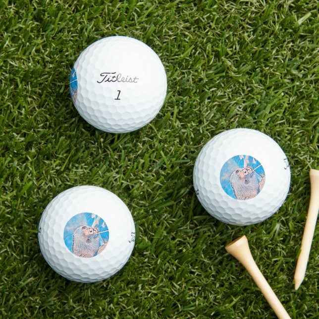 Pelotas De Golf AnimalMix_Sloth_001 (Césped in situ)