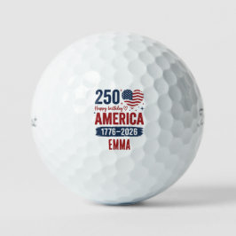 Pelotas De Golf Aniversario 250 de América, nombre personalizado U