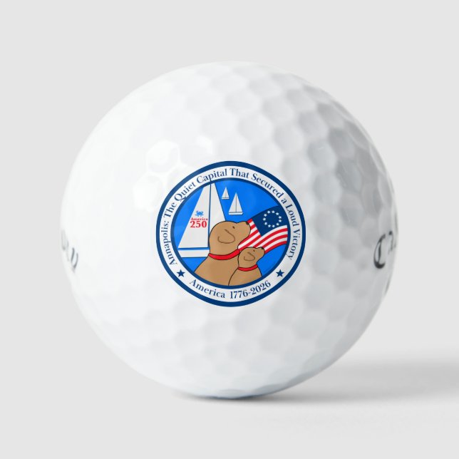 Pelotas De Golf Annapolis 250.º Aniversario de América (Anverso)