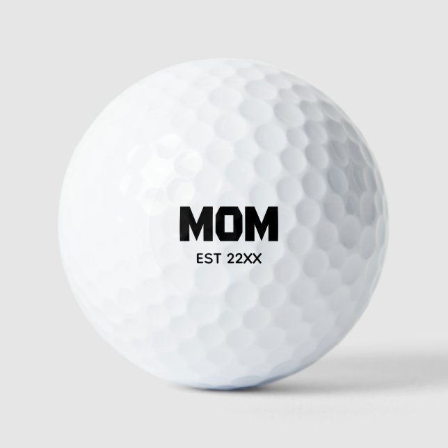 Pelotas De Golf Año de establecimiento de Minimal Mom (Anverso)