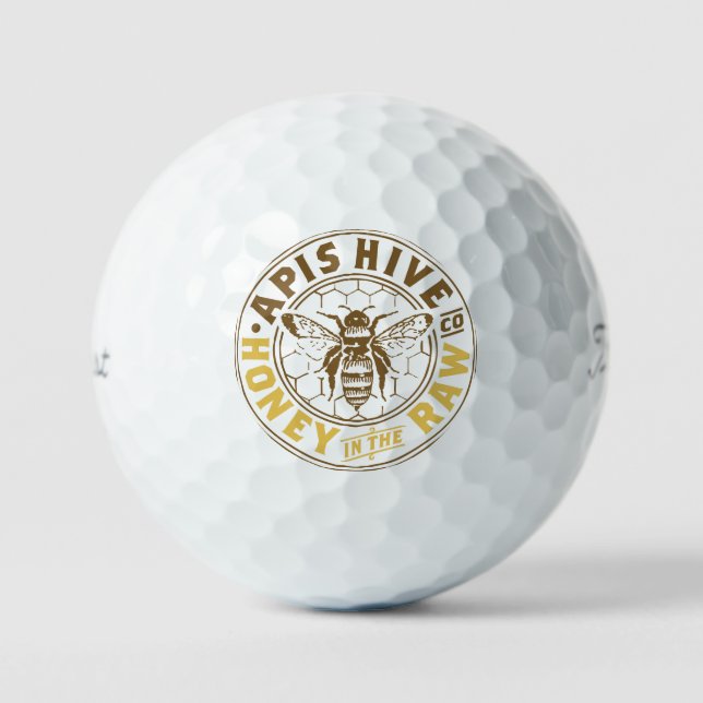 Pelotas De Golf Apis Hive & Honey Co. Golf Balls (Anverso)