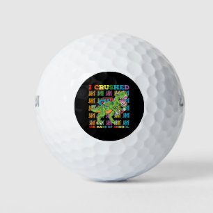 Pelotas De Golf Aplasté 100 Días De Escuela Para Rex Dinosaur