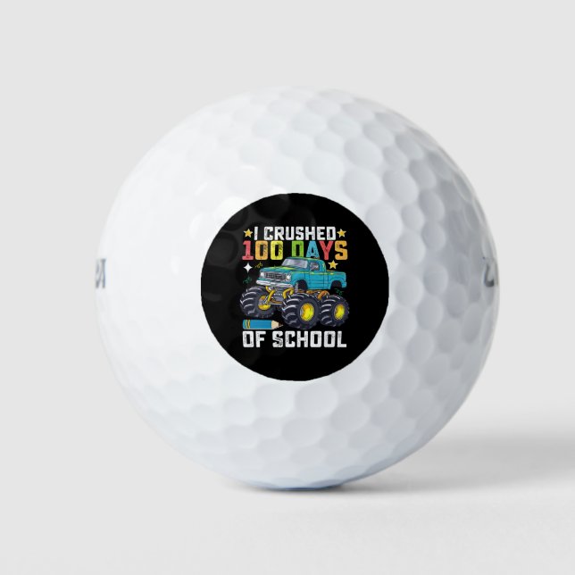 Pelotas De Golf Aplasté 100 Días De Monstruo Escolar (Anverso)