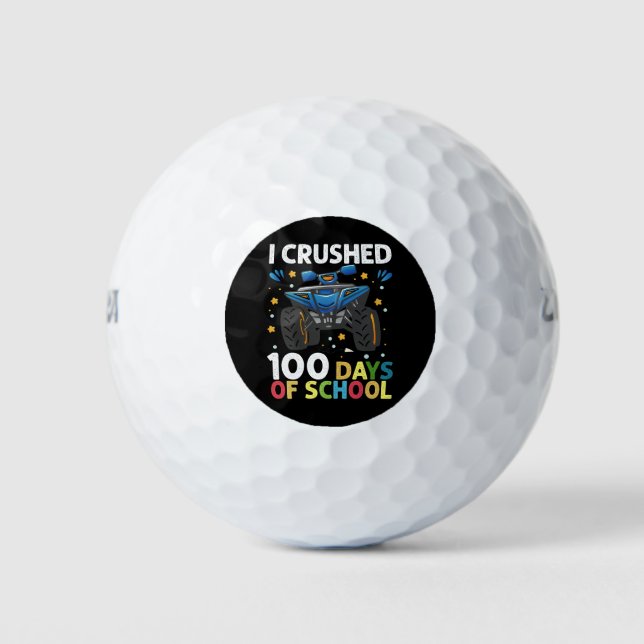 Pelotas De Golf Aplasté 100 días de monstruos escolares (Anverso)