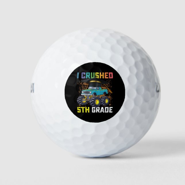 Pelotas De Golf Aplasté la graduación de un camión de quinto grado (Anverso)