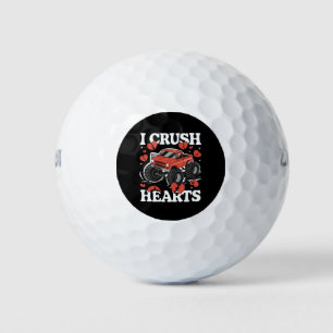 Pelotas De Golf Aplasto Corazones Camión Monstruo del Día de San V