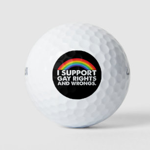 Pelotas De Golf Apoyo los derechos de los homosexuales y los homos
