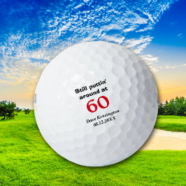 Pelotas De Golf Aproximadamente 60 cumpleaños personalizados
