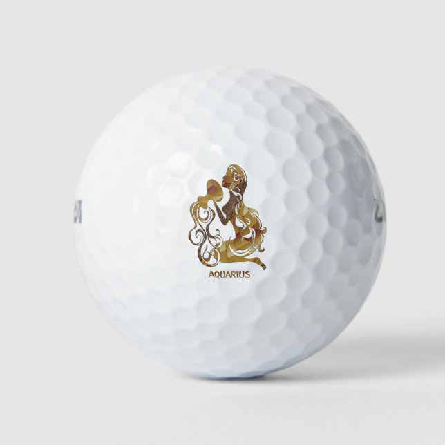 Pelotas De Golf Aquarius Zodiac (Anverso)
