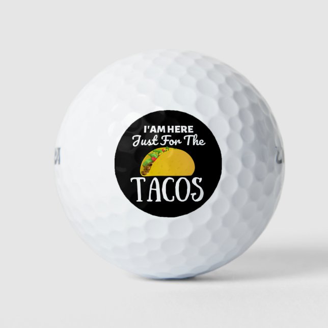 Pelotas De Golf Aquí estoy TACOS por los tacos (Anverso)