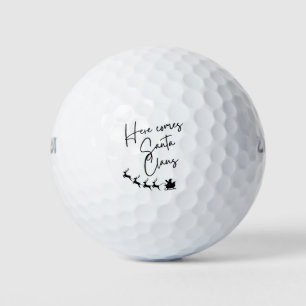 Pelotas De Golf “Aquí viene Santa Claus” con Trineo y Reno