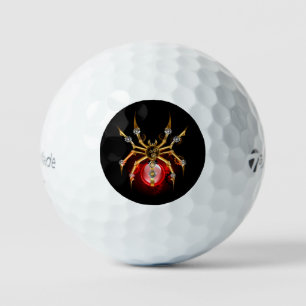 Pelotas De Golf Araña steampunk sobre negro