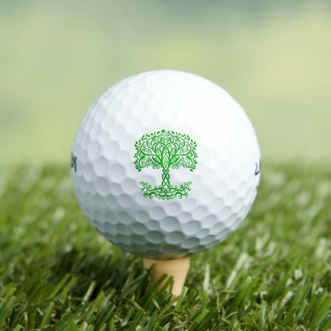 Pelotas De Golf Árbol Celta Verde De La Vida (Camiseta in situ)