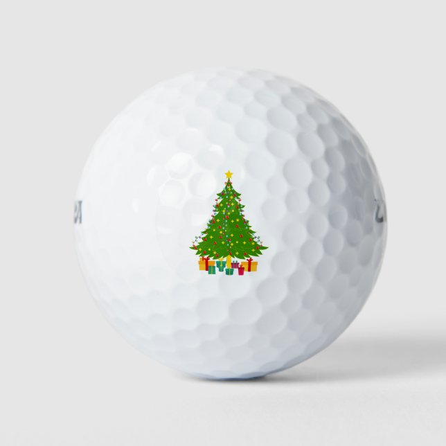 Pelotas De Golf Árbol de Navidad (Anverso)