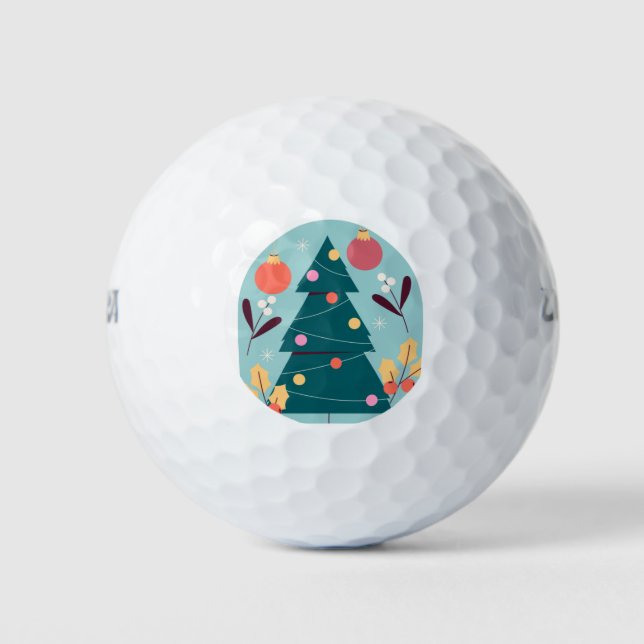 Pelotas De Golf árbol de navidad 2 (Anverso)