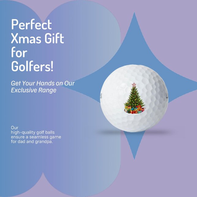 Pelotas De Golf Árbol de Navidad con estrella y presenta vacacione (Subido por el creador)