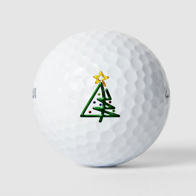 Pelotas De Golf Árbol de Navidad cromado Tubular (Anverso)