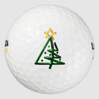 Pelotas De Golf Árbol de Navidad cromado Tubular