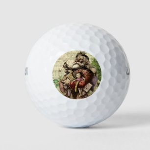 Pelotas De Golf Árbol de Santa Claus clásico ilustración alegre
