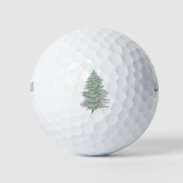 Pelotas De Golf Árbol Evergreen de mano dibujado 2