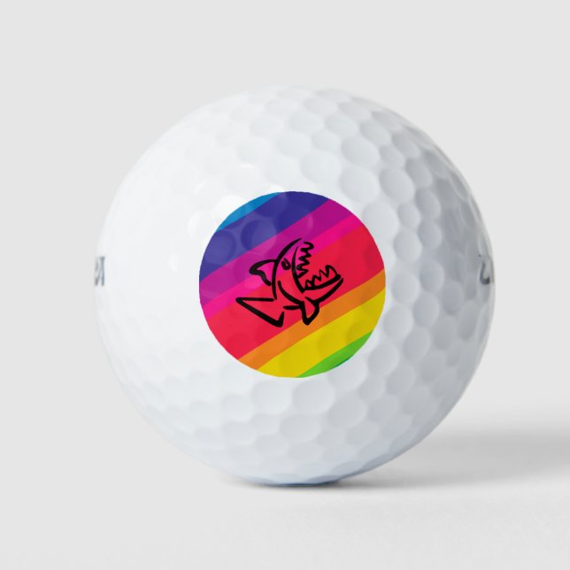 Pelotas De Golf Arcoiris (Anverso)