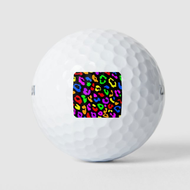 Pelotas De Golf Arcoiris de impresión Leopardo (Anverso)