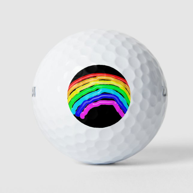Pelotas De Golf Arcoiris dibujado (Anverso)