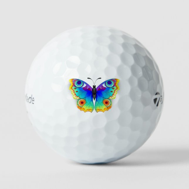 Pelotas De Golf Arcoiris mariposa Peacock Eye (Anverso)