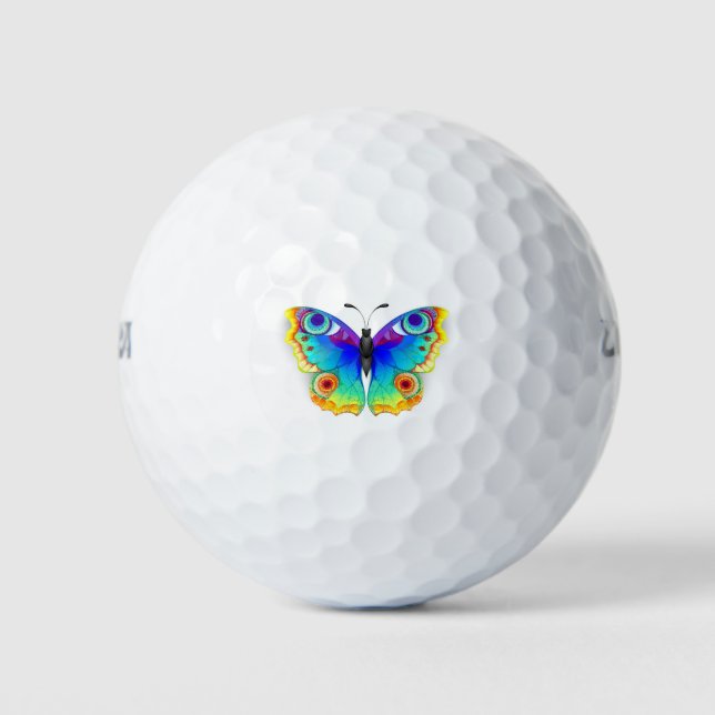 Pelotas De Golf Arcoiris mariposa Peacock Eye (Anverso)