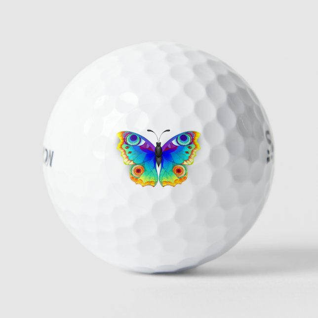 Pelotas De Golf Arcoiris mariposa Peacock Eye (Anverso)