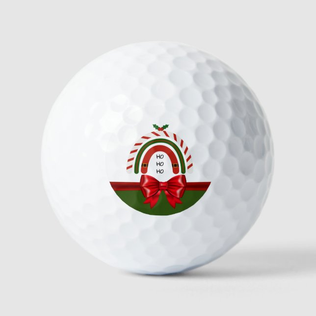 Pelotas De Golf Arcoiris navidad deja que nieve (Anverso)