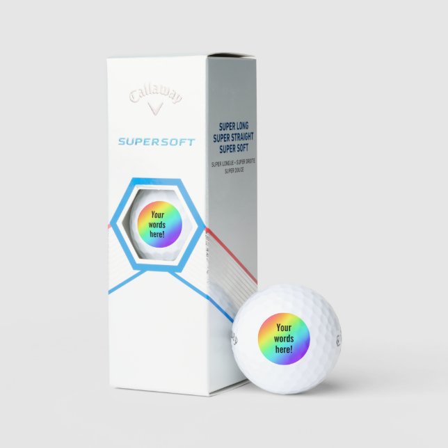 Pelotas De Golf Arcoiris personalizado (Embalaje)