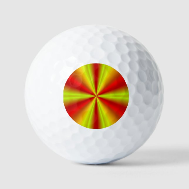 Pelotas De Golf Arcoíris Rojo Oro Amarillo (Anverso)
