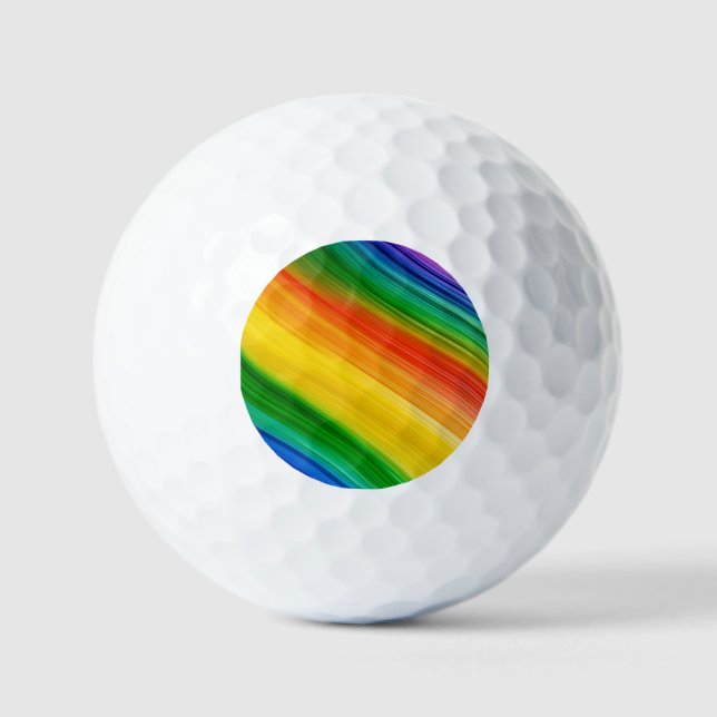 Pelotas De Golf Arcoíris vibrante de colores (Anverso)